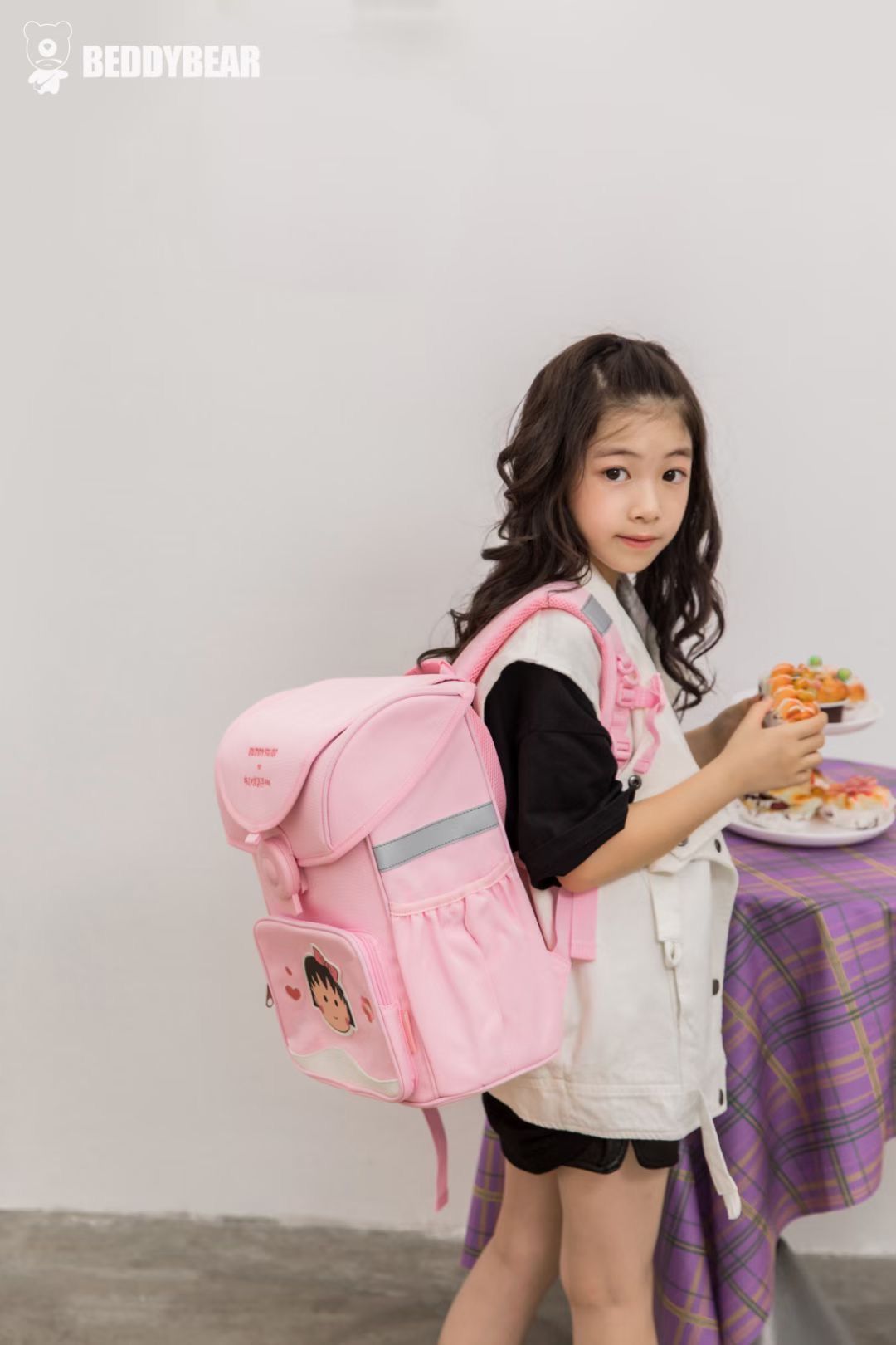  Balo Beddybear Schoolbag Chibi Maruko Hồng dành cho Bé từ lớp 3 trở lên - BF-HONG 