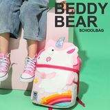  Balo trẻ em Beddybear / Beddy Bear họa tiết 3D Kỳ Lân / Unicorn cho bé gái học tiểu học từ 6 tuổi trở lên, thiết kế chống gù / BJX-YE-002-KYLAN 