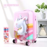  Vali kéo Du lịch trẻ em MCN Beddy Bear họa tiết Pony hồng Kỳ Lân cho bé gái - chống va đập - bánh xe xoay 360 độ - Khóa TSA cố định trên Vali - Bảo hành chính hãng 5 năm 