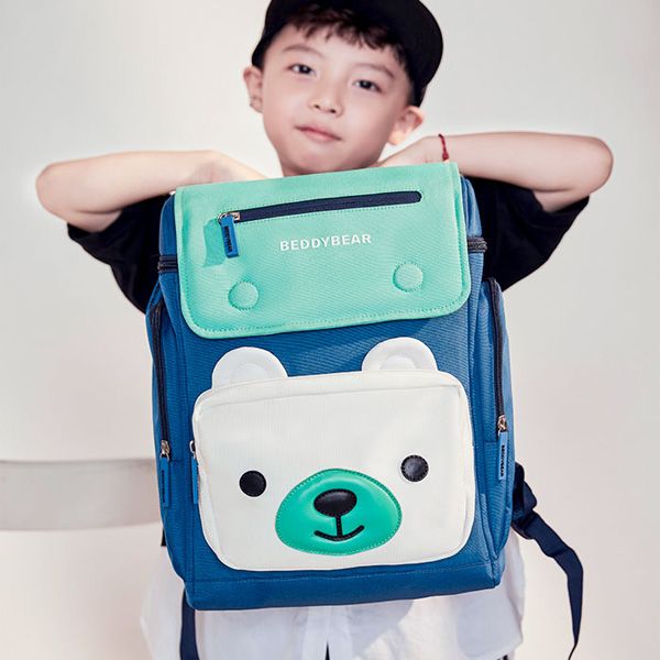  Balo BeddyBear / Beddy Bear Thỏ pipi màu Xanh dương cho bé trai, bé gái tiểu học từ 6 tuổi - 12 tuổi, chống gù lưng cho bé, tặng kèm túi giấy / BJX-XS-001-XANH 