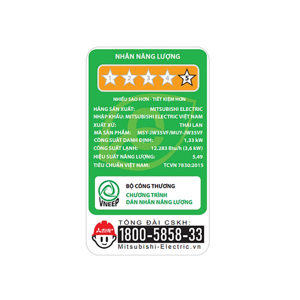 Máy lạnh Mitsubishi Electric Inverter 1.5 HP MSY/MUY JW35VF