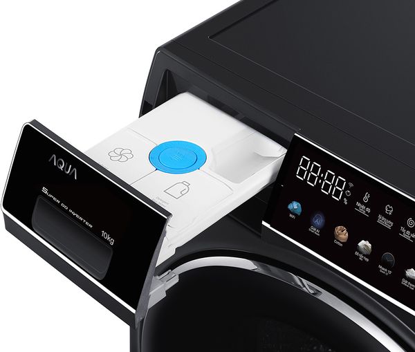 Máy giặt Aqua Inverter 10 kg AQD DDW1000J BK lồng ngang