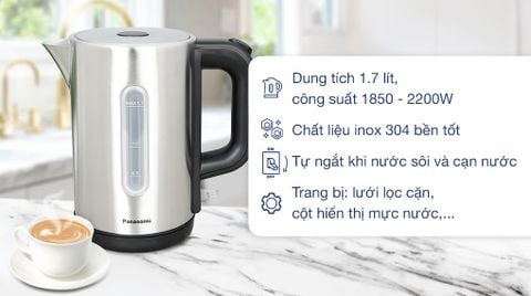 Ấm đun siêu tốc Panasonic 1.7 lít NC-K301SRA