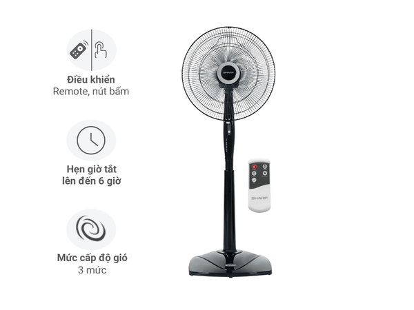 Quạt đứng Sharp 3 cánh PJ-S40RV-DG 50W