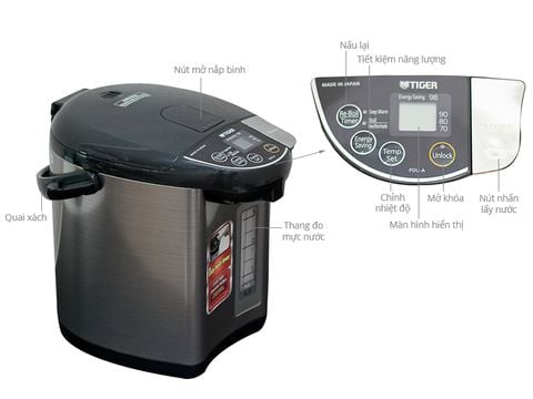 Bình thủy Tiger PDU-A40W-Inox 4 lít