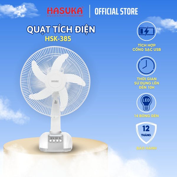 Quạt sạc Hasuka HSK-385
