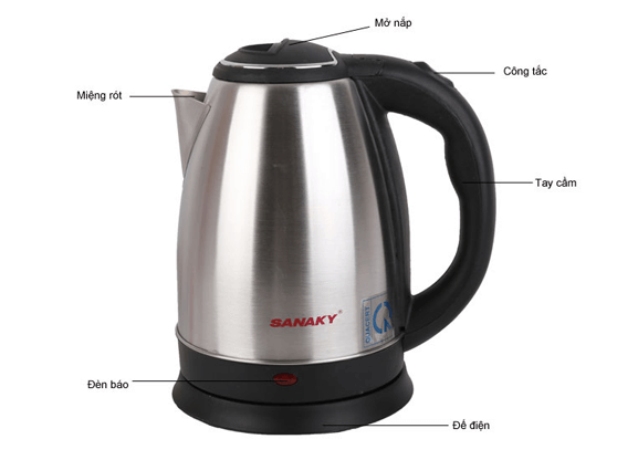 Ấm đun siêu tốc 1.8 lít Sanaky AT-18NS