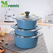 Bộ nồi V-Line Ecoramic đế từ(3 nồi)