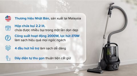 Máy hút bụi dạng hộp Panasonic MC-CL605KN49