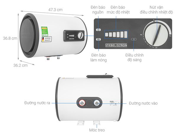 Máy nước nóng gián tiếp Stiebel Eltron 15 lít 2500W ESH 15 H Plus T-VN