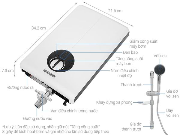 Máy nước nóng trực tiếp Stiebel Eltron 4500W XGP45 EC