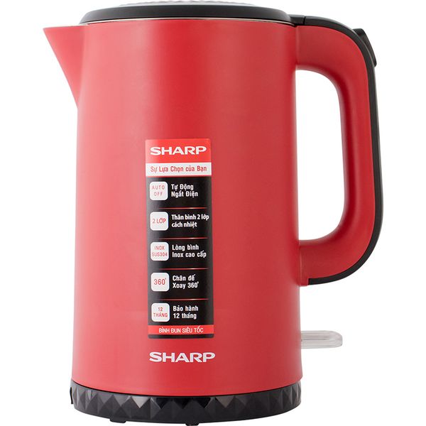 Ấm đun siêu tốc Sharp 1.7 lít EKJ-17EVPS-RD