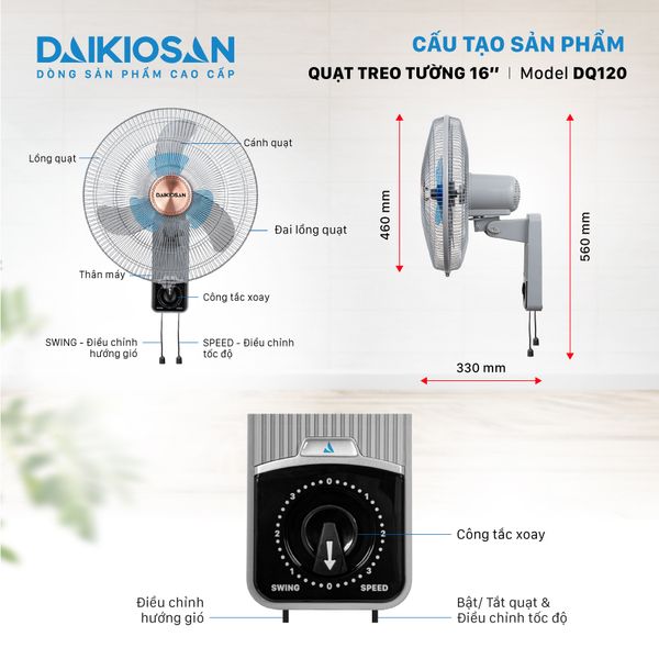 Quạt treo Daikiosan DQ120