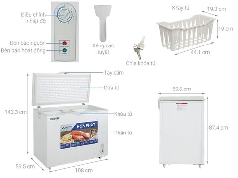 Tủ đông Hòa Phát Inverter 252 Lít HPF AD8252