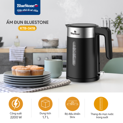 Ấm Đun Siêu Tốc 1.7 lít  Bluestone KTB-3418