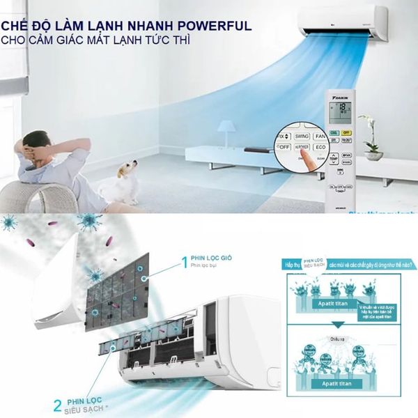 Máy lạnh Daikin 1 HP FTF25XAV1V/RF25XAV1V