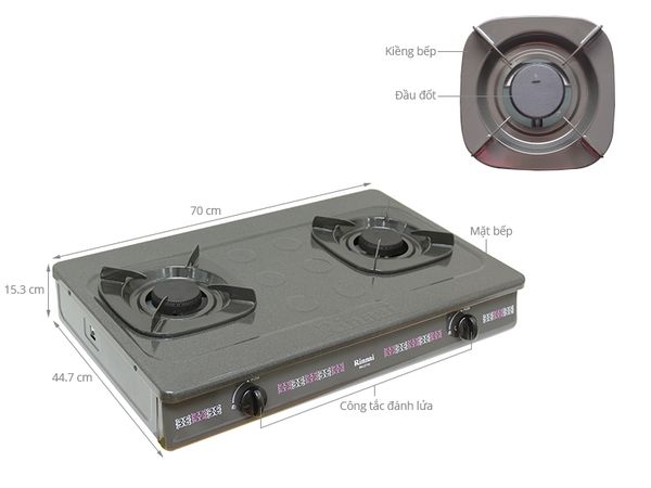 Bếp gas đôi Rinnai RV-2715G