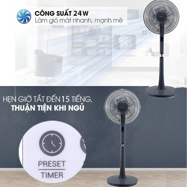 Quạt đứng 7 cánh Hitachi LF-D6RCGM