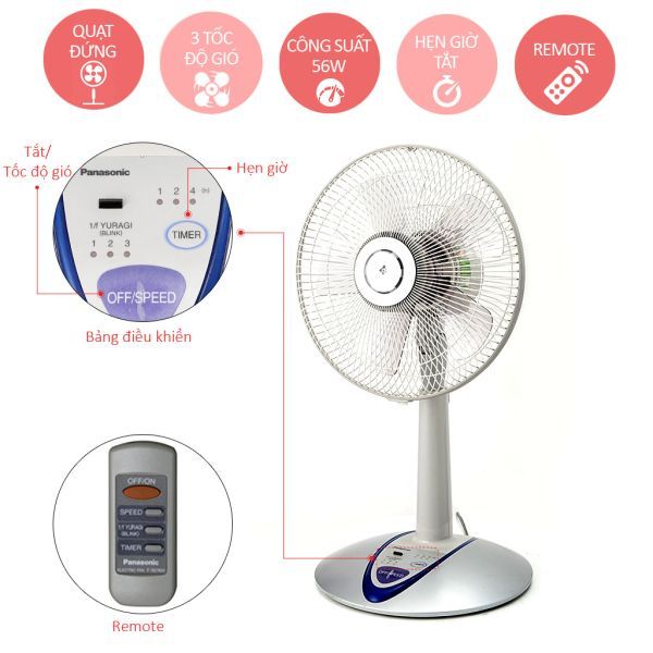 Quạt đứng Panasonic F307KHS Bạc