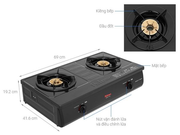 Bếp ga đôi Paloma PA-7MEJ