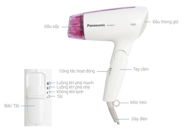Máy sấy tóc Panasonic EH-ND21-P645