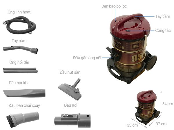 Máy hút bụi công nghiệp Hitachi CV-950F WR