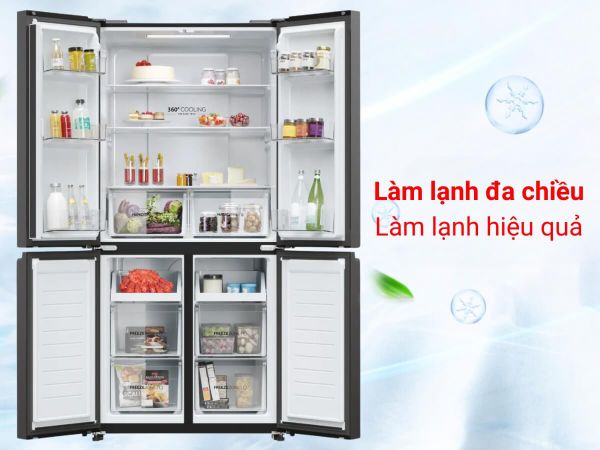Tủ lạnh Aqua Inverter 469 lít AQR-M532XA(CBC)