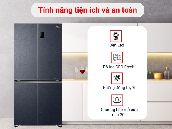 Tủ lạnh Aqua Inverter 469 lít AQR-M532XA(CBC)