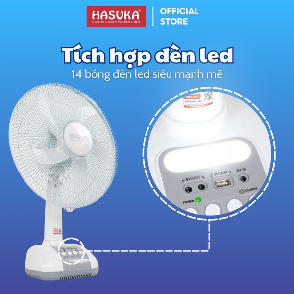 Quạt sạc Hasuka HSK-385