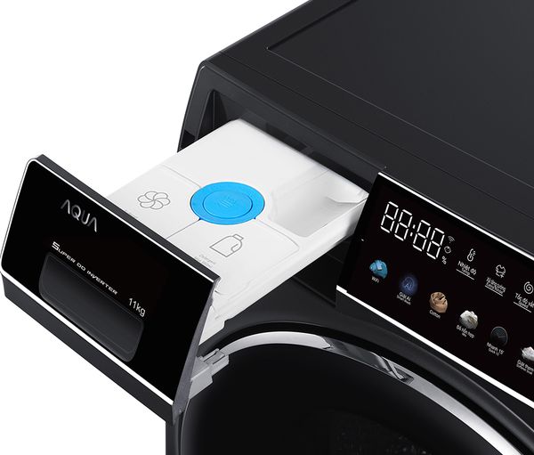 Máy giặt Aqua Inverter 11 kg AQD-DDW1100J.BK lồng ngang