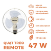 Quạt treo Nanoco NWF1612RC-BE Be
