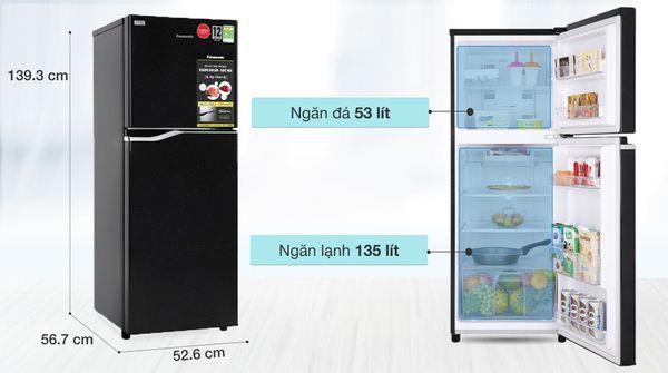 Tủ Lạnh Panasonic Inverter 188 Lít NR-BA229PKVN