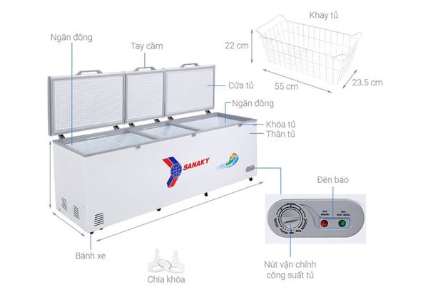 Tủ đông Inverter Sanaky VH-1399HY3 - 1300 lít