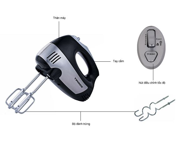 Máy đánh trứng Tiross TS5400 (300W)