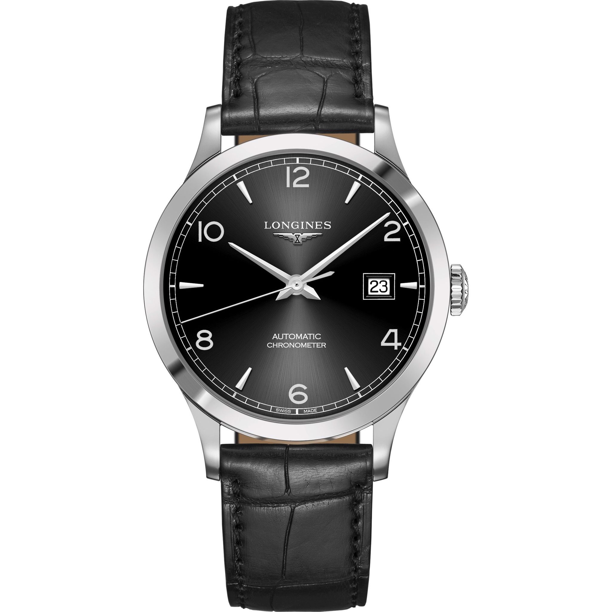  Longines Record L2.821.4.56.2 Watch 40mm 