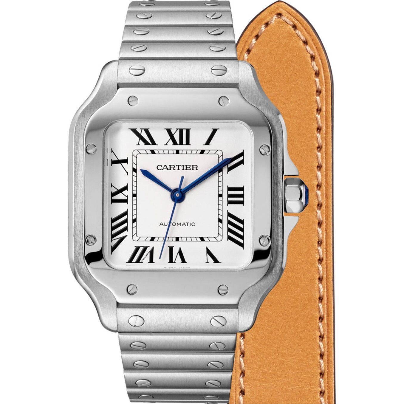  Cartier Santos De Cartier WSSA0010 Automatic Watch 35.1 