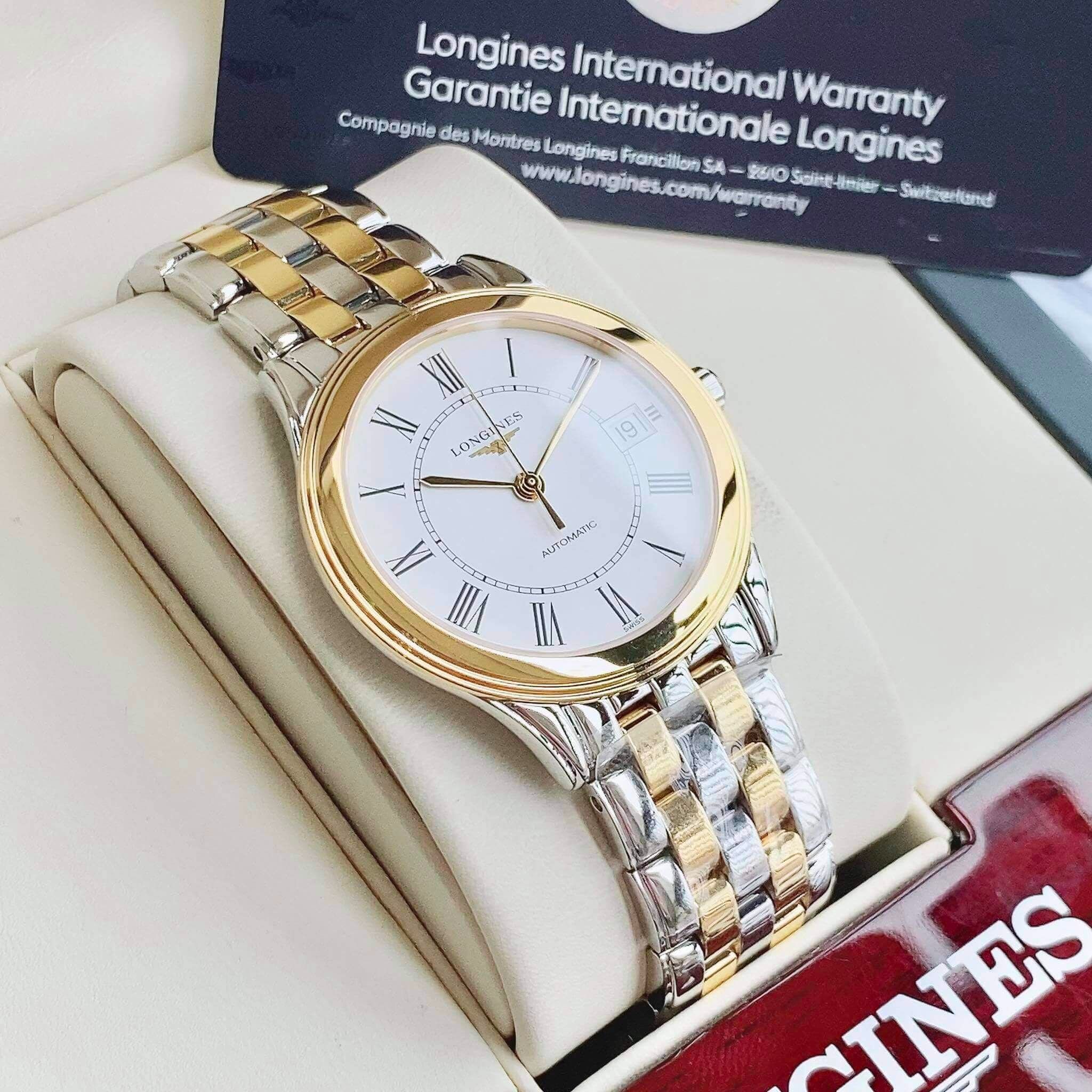  Longines Flagship L4.774.3.21.7 Watch 35.6mm 