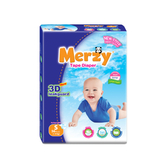 Pañales con cintas adhesivas Merzy