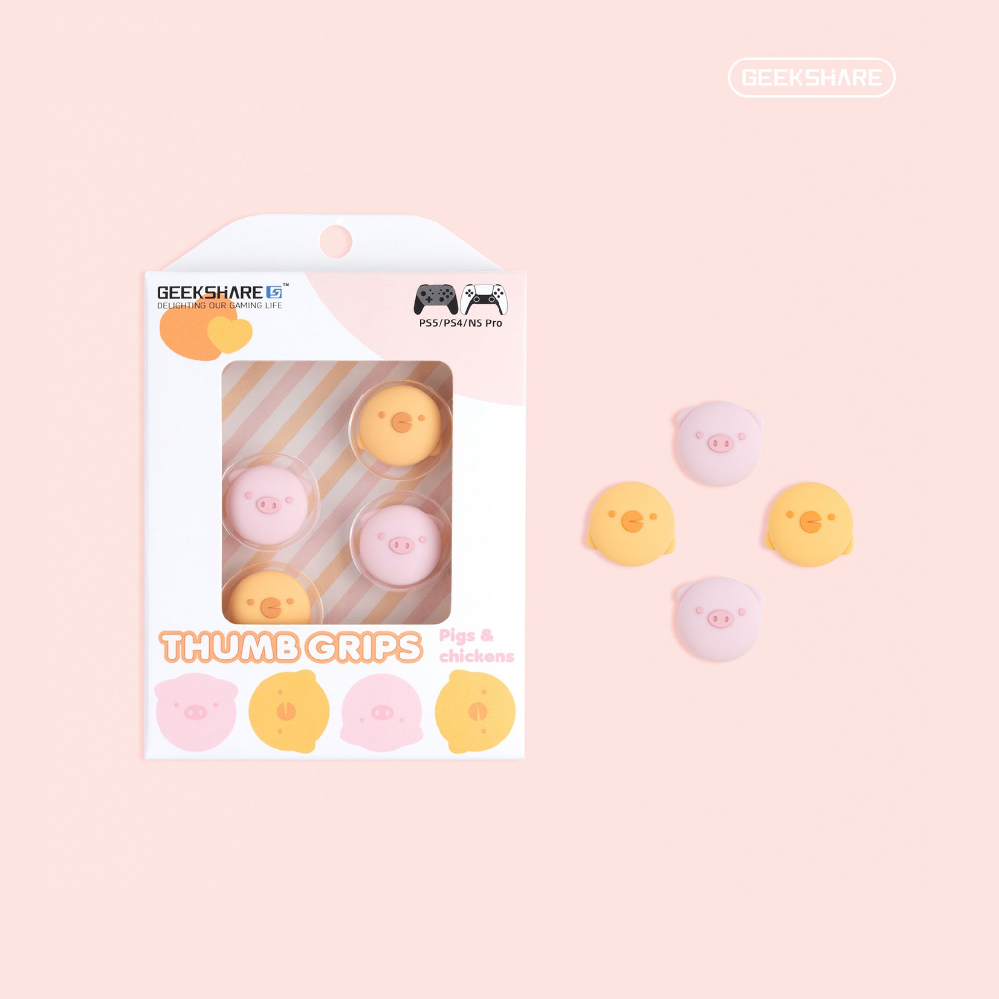 Núm Bọc Tay Cầm GeekShare Cho PS5, PS4, Switch, Xbox 