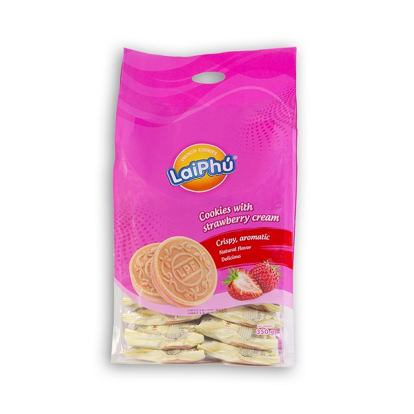 Bánh Cookies Lai Phú Kem Dâu 350G