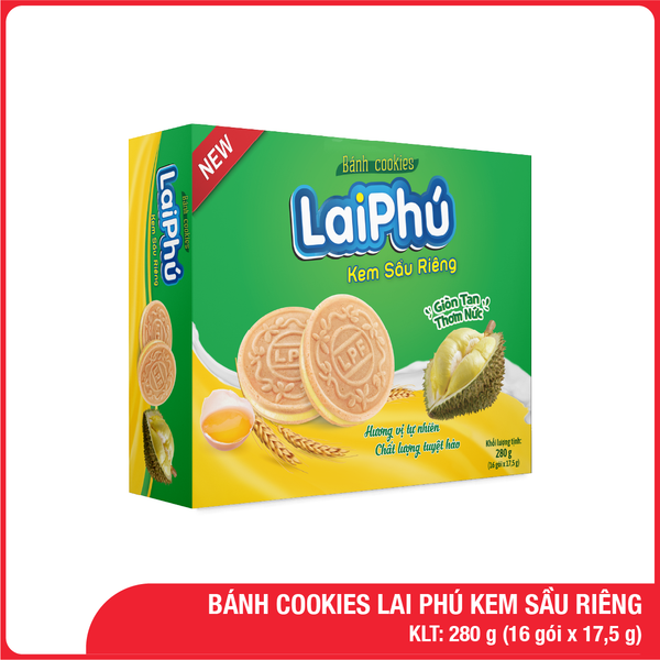 Bánh Cookies Lai Phú Kem Sầu Riêng 280G (New)