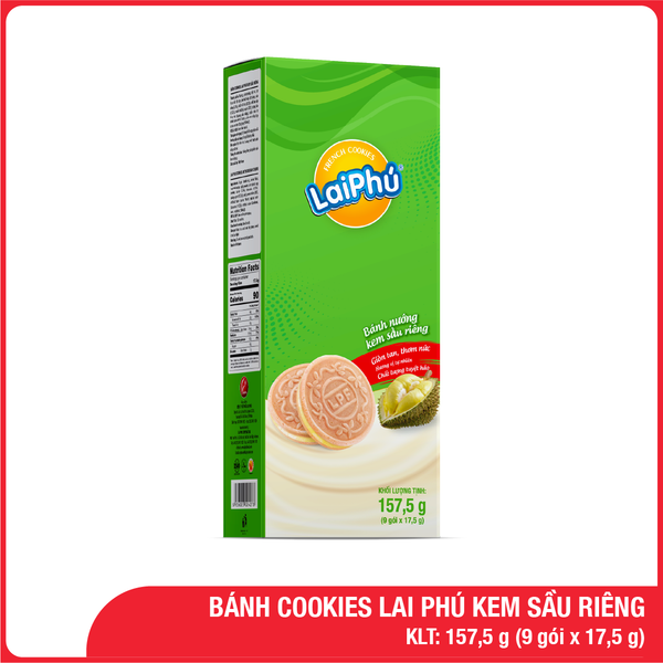 Bánh Cookies Lai Phú Kem Sầu Riêng 157,5G