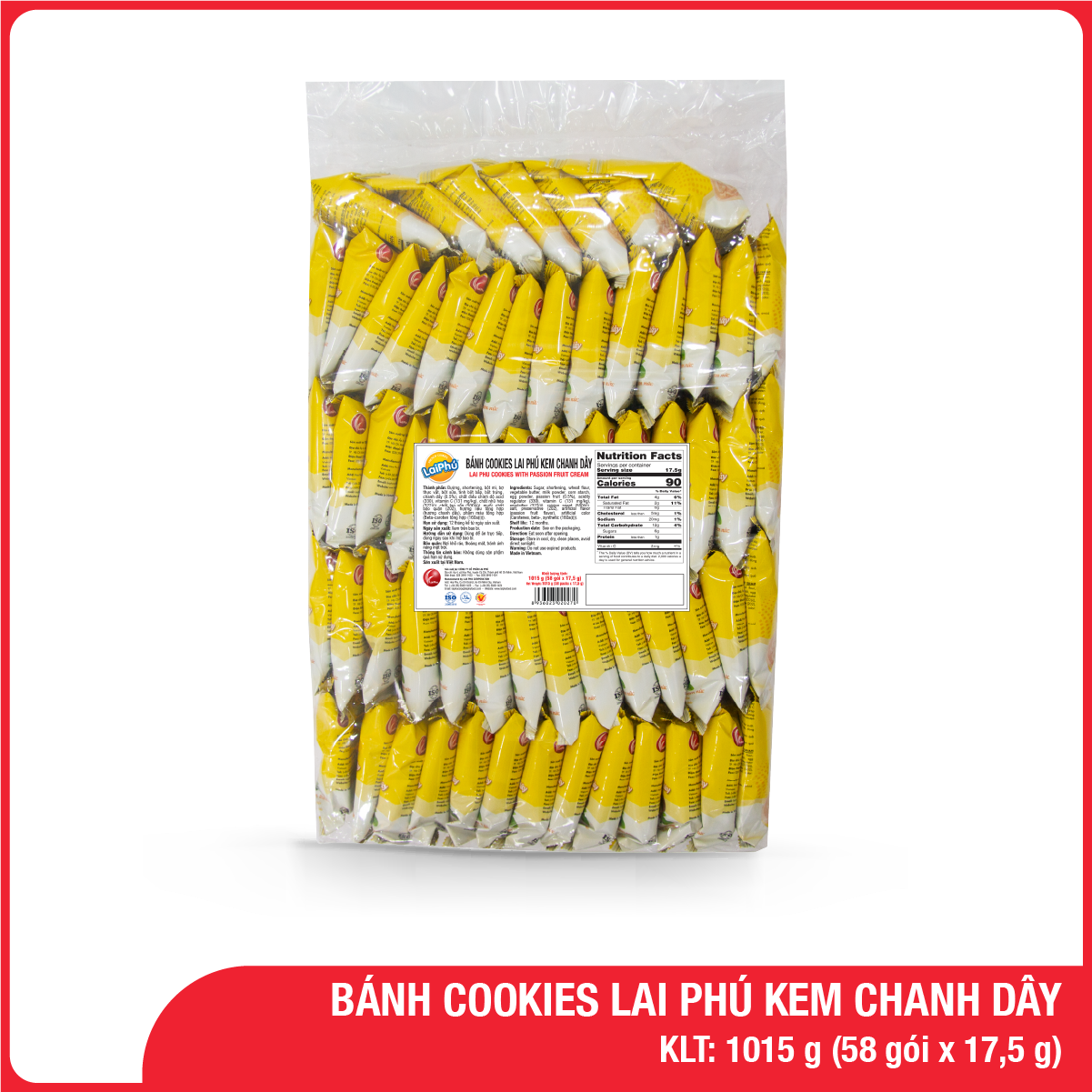 Bánh Cookies Lai Phú Kem Chanh Dây 1015g