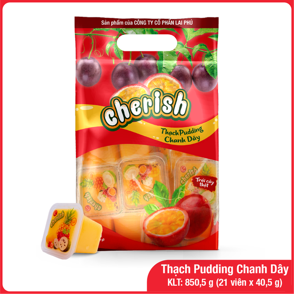 Thạch Pudding Cherish Vị Chanh Dây 850.5G