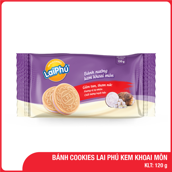 Bánh Cookies Lai Phú Kem Khoai Môn 120G