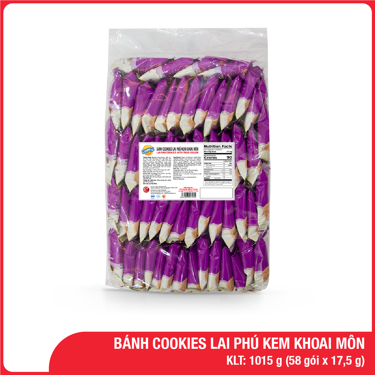 Bánh Cookies Lai Phú Kem Khoai Môn 1015g