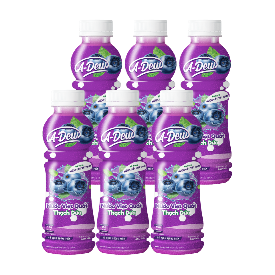 Nước Việt Quất Thạch Dừa A-Dew Chai 450ml
