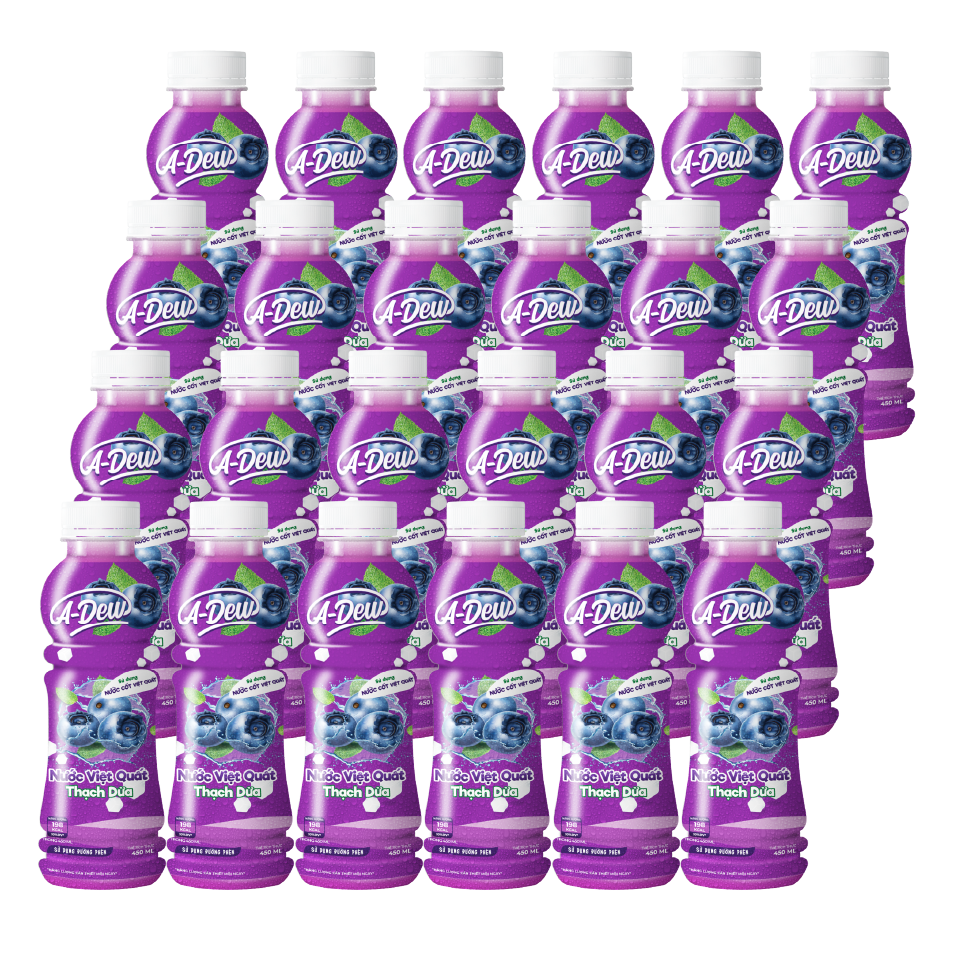 Nước Việt Quất Thạch Dừa A-Dew Chai 450ml