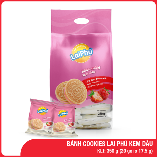 Bánh Cookies Lai Phú Kem Dâu 350G