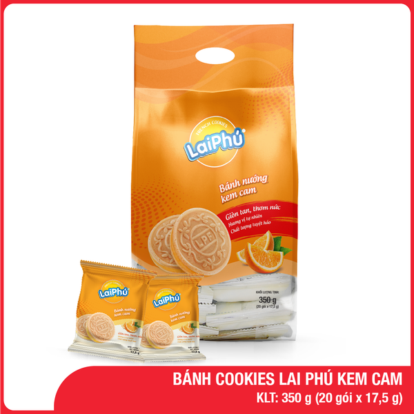 Bánh Cookie Lai Phú Kem Cam 350G